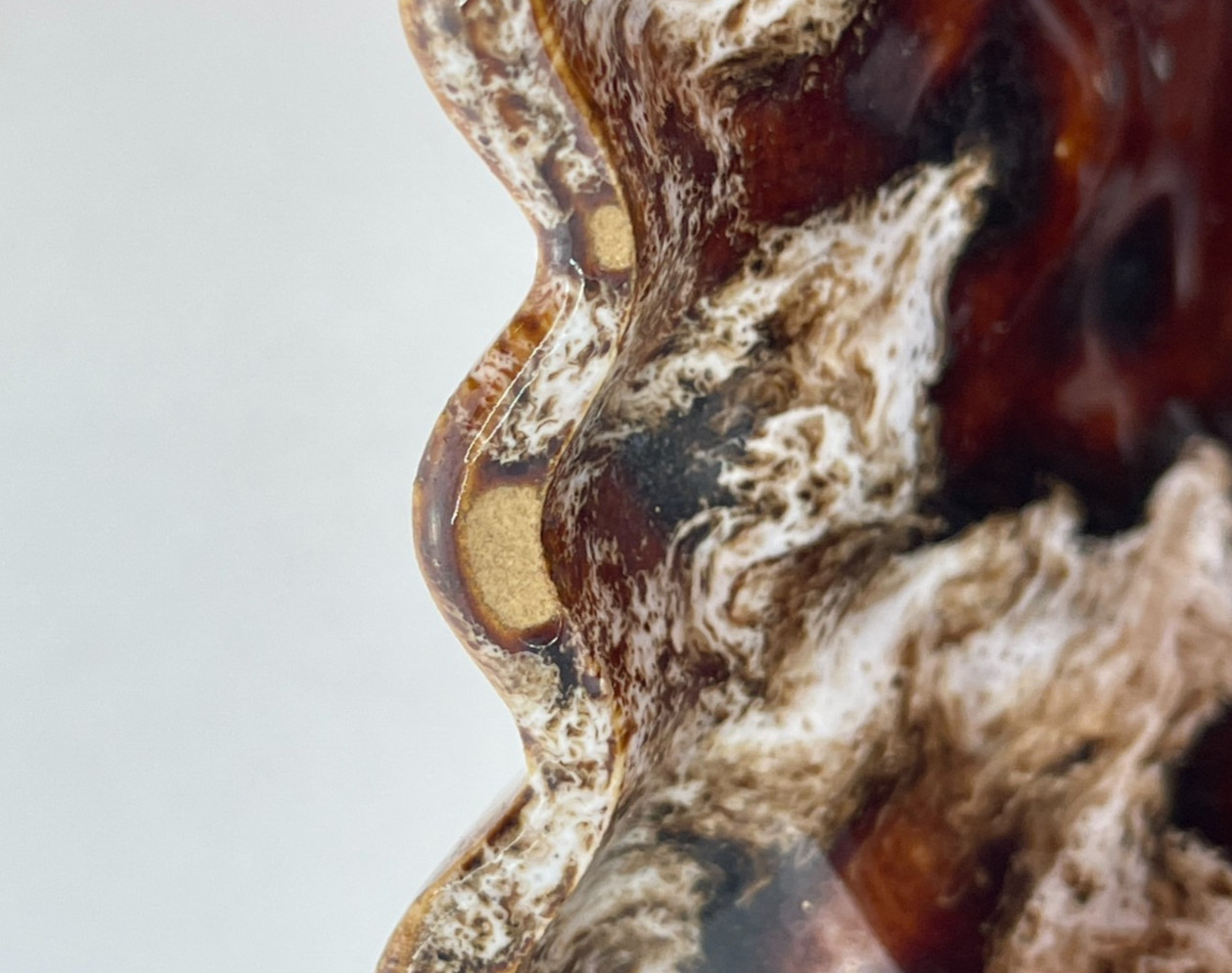 Mid-Century Planter or Dish UPCO Pottery Company #103 Brown Drip Glaze USA 10"L