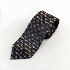 Ermenegildo Zegna Tie Mens 100 Silk Geometric Business Corpcore Made Italy