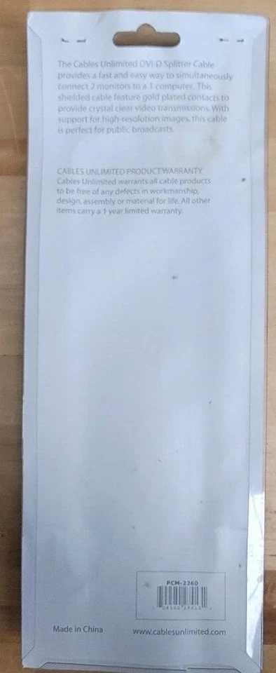 New Old Stock - 1 ft DVI-D to 2x DVI-D D Splitter Cable - Image 2 of 2