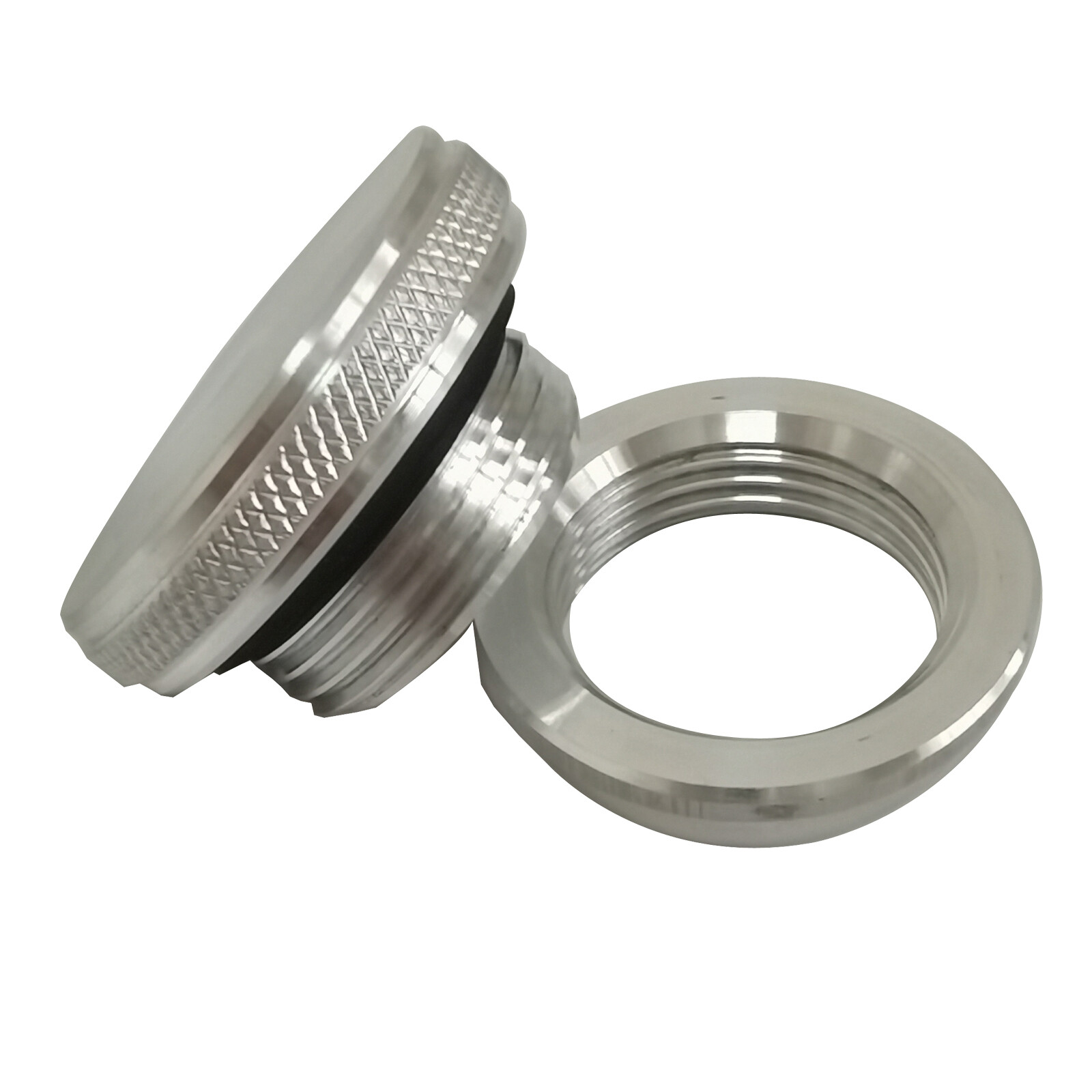 Aluminum Filler Neck Weld On Bung - Screw Cap Small CNC Gas Oil Tank Natural