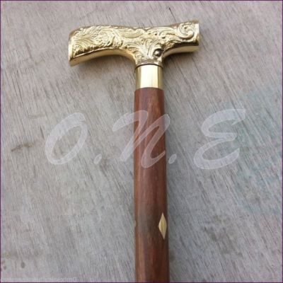 Solid Brass Designer Vintage Walking Cane Stick Victorian Style ...