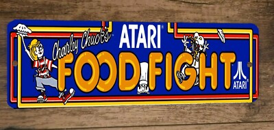 Food Fight Classic Arcade Marquee Banner 3x12 Metal Wall Sign