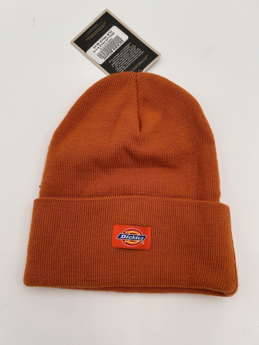 Dickies Men's Cuffed Beanie Hat Workwear Orange One Size New | eBay