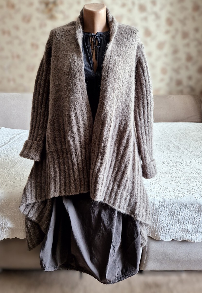 Rick Owens STROBE FW 22 women's chic alpaca wool cardigan | eBay