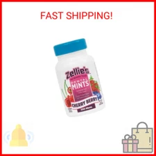 Zellie's |100% Xylitol Sugar Free Cherry Berry Breath Mints | Non-GMO, Low-Calor
