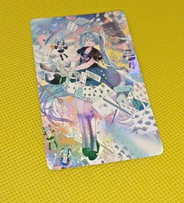 Hatsune miku ALICE WONDERLAND Waifu Goddess Story Anime Girl holo card