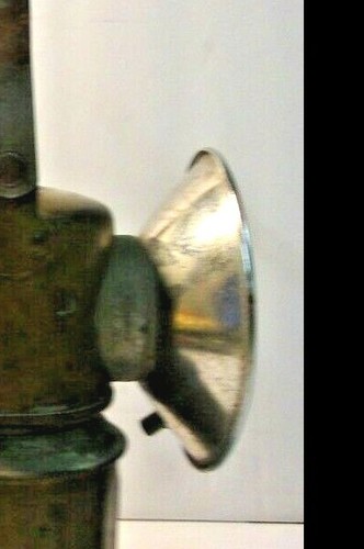 Alte antike JUSTRITE Hartmetalllampe Laterne Messing hergestellt in USA - GRÖSSE 6" - Bild 7 von 8