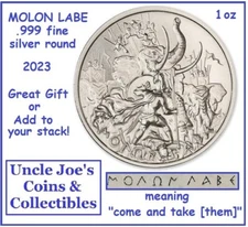 "Molon Labe" Type IV Silver Round - 1 oz .999 Fine Bullion "Come and Take Them"