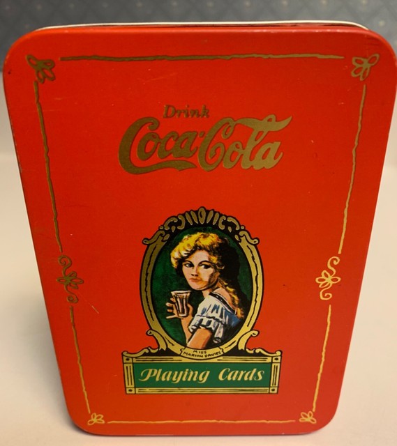 Vintage Coca-Cola Coke Playing Cards - Complete - Two Pack in Tin