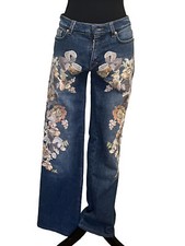Roberto Cavalli 2000 EMBROIDERED Jeans Size 0-2 XS