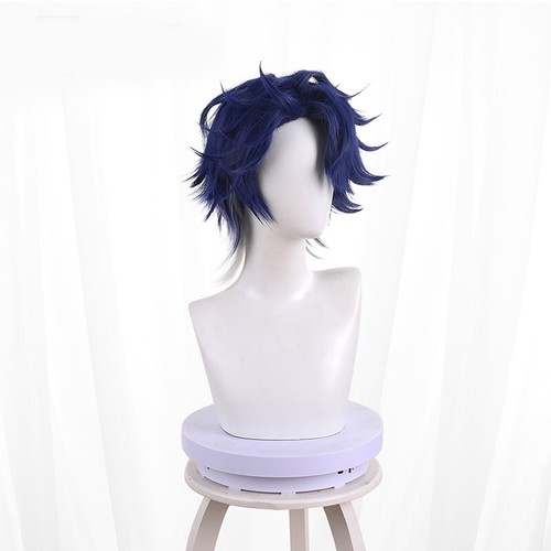 Peluca Honkai: Star Rail Azul Oscuro Blanco Anime Cosplay Hallowmas Fiesta Cabello 35 cm - Imagen 4 de 5