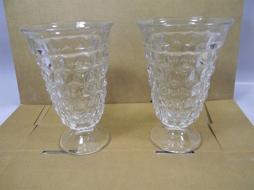 Fostoria American Lot of 2 Footed Tumblers 5 3/4 inch - 11A1 - 第 1/5 張圖片