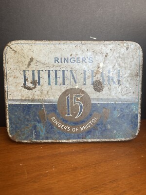 Vintage Klappdeckel Dose Ringer s Fifteen Flake 16 x 12 x 3 cm