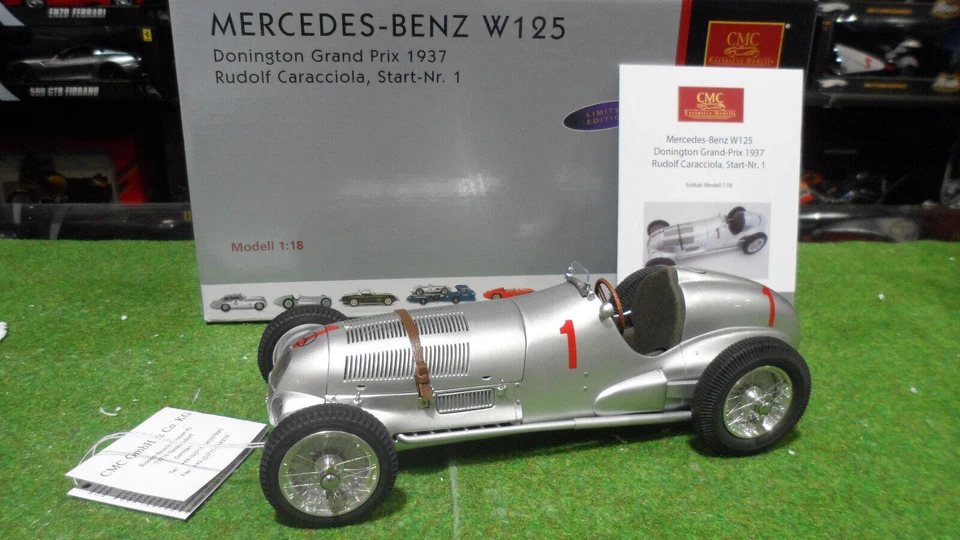 MERCEDES-BENZ W125 F1 1937 CARACCIOLA # 1 GP Donington 1/18 CMC M-113 formule 1 - Photo 1/1