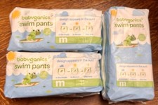 Babyganics Color Changing Disposable Swim Pants, size M, 3 packages 11 per pkg 
