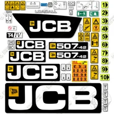 Fits JCB 507-42 (Tier 4) Decal Kit Telehandler Telescopic Forklift - 3M Vinyl!