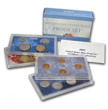 2009-S U.S. 18 Coin Proof Set Complete Original in Blue Mint Package Lot 2250