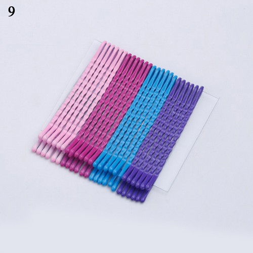 24Pcs 5cm Multicolor Hair Clips Bobby Pins Wavy Fashion Hairpins Metal Barrettes - Picture 9 of 10
