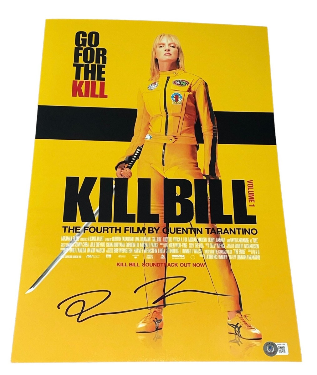 Quentin Tarantino Signed Autograph 12x18 Photo Kill Bill Poster
