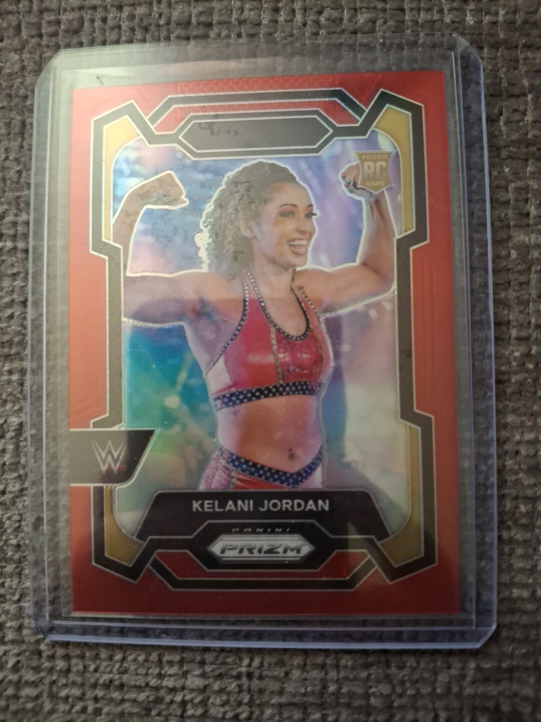 2024 PANINI PRIZM WWE WRESTLING RED PRIZM KELANI JORDAN 55/299