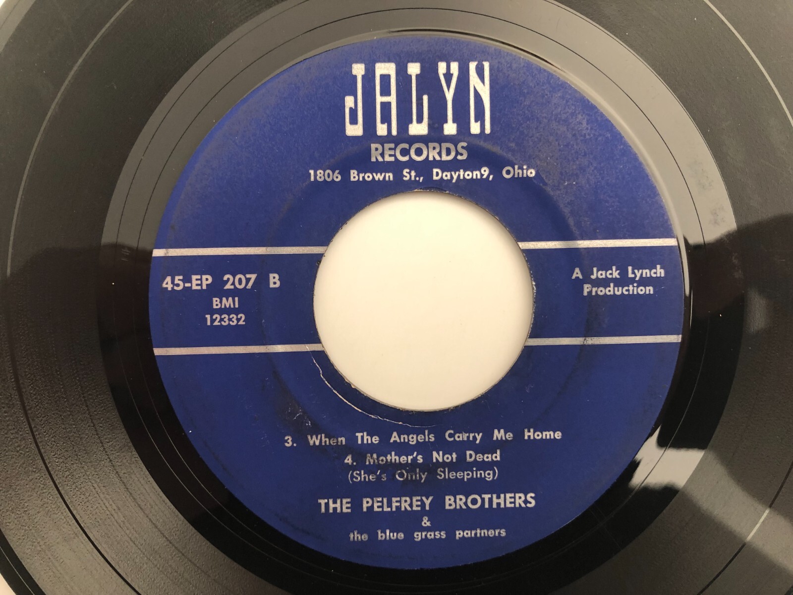 Bluegrass Gospel 45 PELFREY BROTHERS When The Angels Carry Me Home JALYN hear