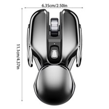 PX2 Metal 2.4G Wireless Mute 1600DPI Mouse 6 Buttons for PC Laptop Computer Gami
