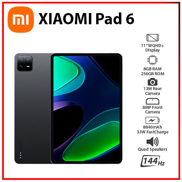 Xiaomi Pad 6 Gray (RAM 8GB, 256GB ) 11inch with Wi-Fi Tablet Factory  Unlocked