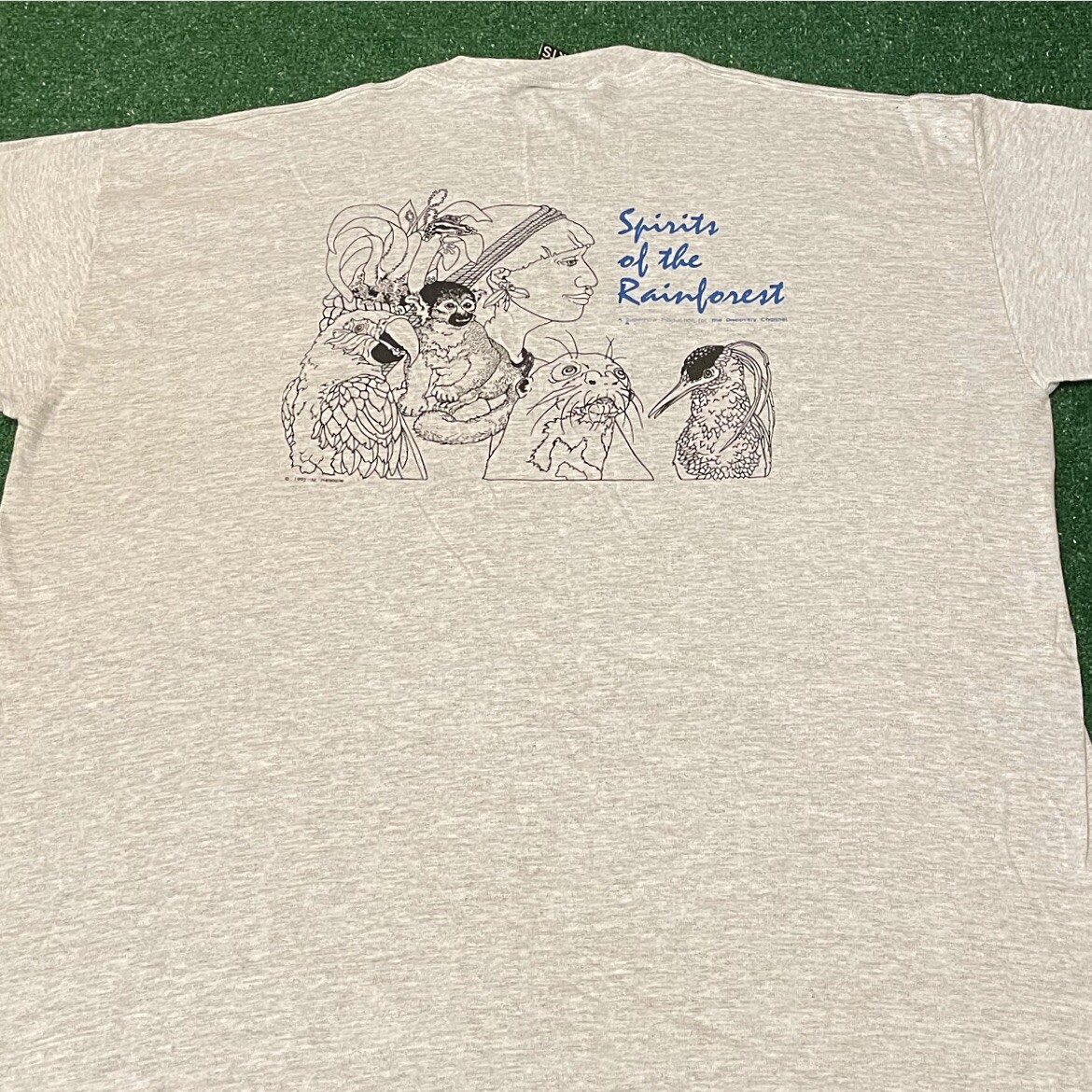 VTG 90s Spirits Of The Rainforest Discovery Channel TV Promo Vintage Shirt XXL View 5