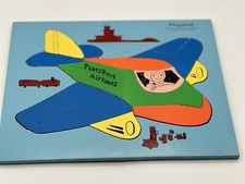 Playskool vintage "Airlines" airplane wooden puzzle COMPLETE