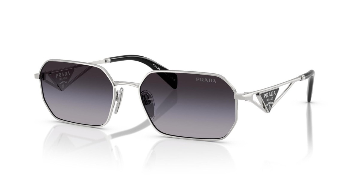 Prada PR A51S Silver/Grey Gradient (1BC90A) Sunglasses | eBay
