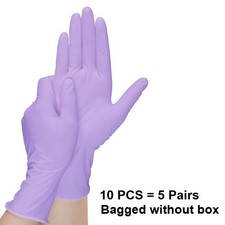 Purple Disposable Nitrile Gloves, Power and Latex free, Food/Medical Grade