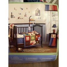 CoCaLo A to Z Boy Nursery 8-Piece Set w Wall Appliqu s Alphabet Quilt NO Sheet