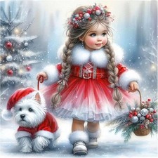 Dog Diamond Art Kits for Adults - 5D Full Drill Round Diamond Painting Kit