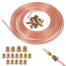 10m Bremsleitung Kupfer-Bremsleitung -Ø4,75mm Bremsrohr 16 Verschraubungen Auto
