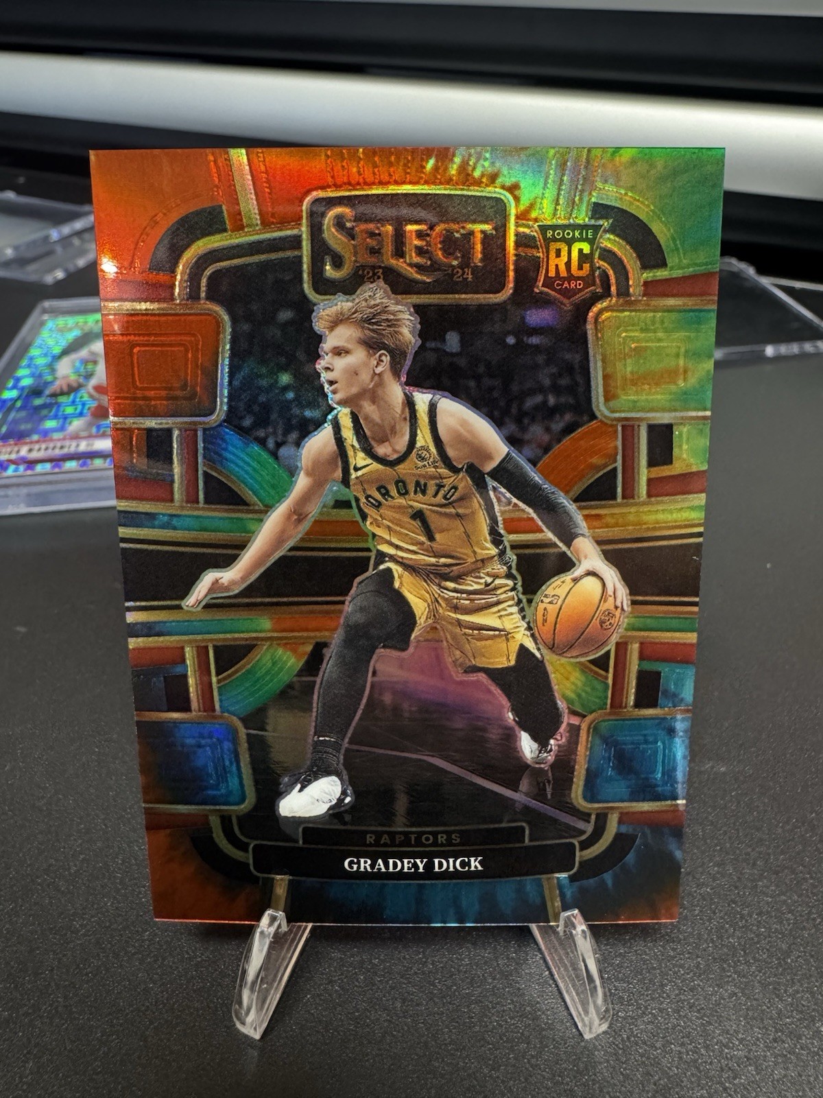 2023-24 Panini Select - Concourse Gradey Dick #90 Tie-Dye Prizm 25/ 25 (RC)