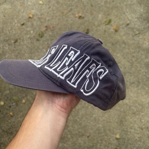 Vintage 90s Toronto Maple Leafs The Game NHL Hockey Snapback Hat Spellout Rare - Picture 2 of 7