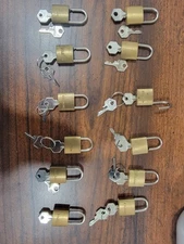 Filson Vintage Engraved Brass Luggage Locks Set Of 6 2 Separate Lots