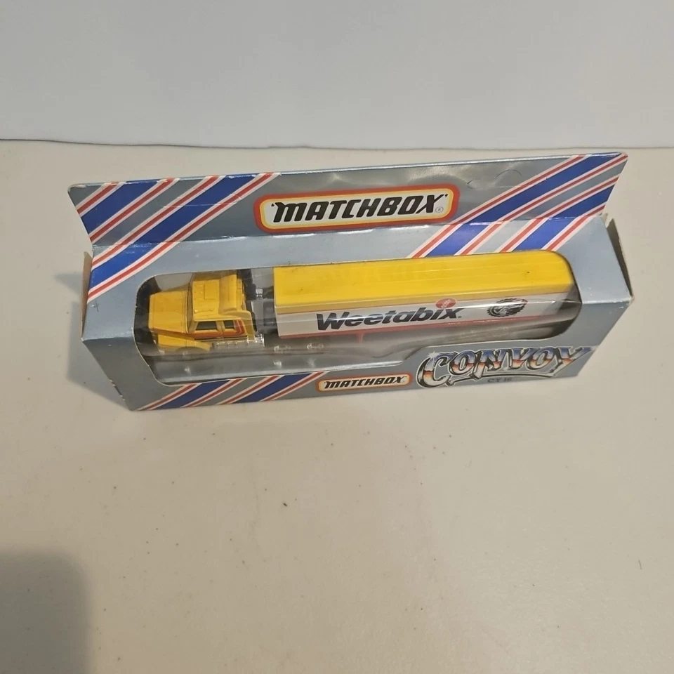 1983 Matchbox Convoy CY16 Scania Box Truck Weetabix Trailer Container Yellow - Image 4 of 4