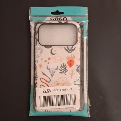 Patterned Back Case White Black Orange Scratch Resistant Hard Case