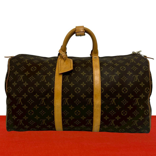 Louis Vuitton Extreme Keepall 50 Monogram Leather Boston Bag Brown 32709 r0_0613
