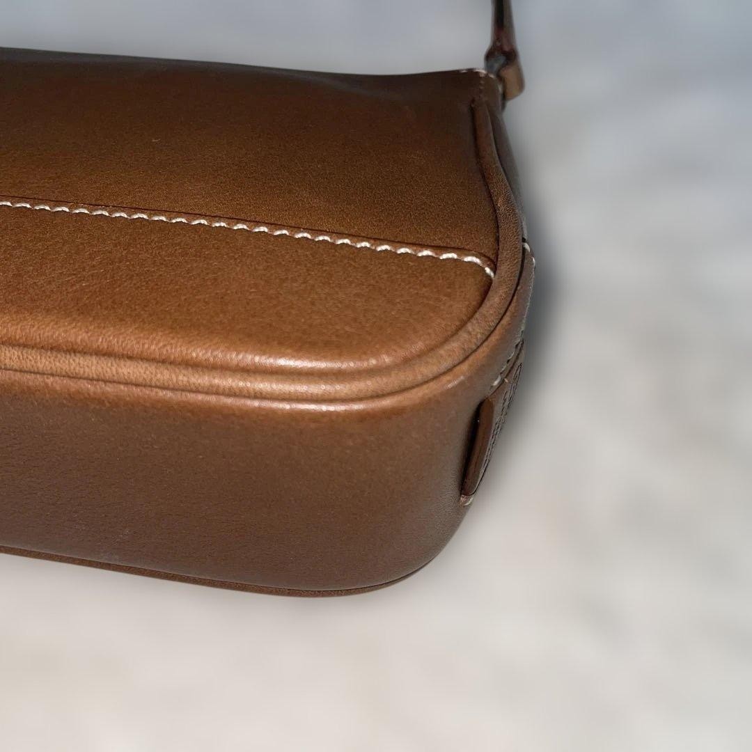 COACH Shoulder Bag Brown Leather  Authentic thumbnail 11