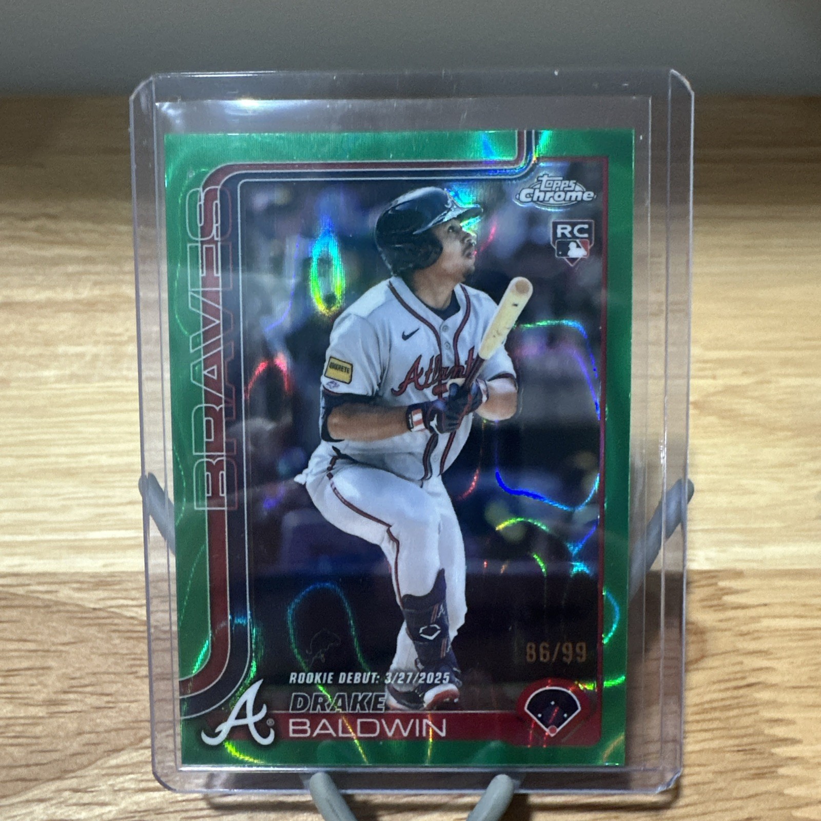 Drake Baldwin RC 2025 Topps Chrome Update Green Lava /99 Rookie Debut 