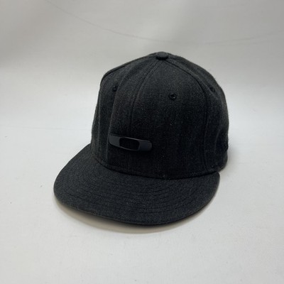 Y2K Oakley x New Era Snapback Hat Black / Grey 3D Logo One Size Adjustable Read