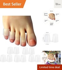10 Pack Translucent Pinky Toe Sleeves   Ultimate Relief for Pain  Blisters