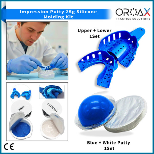 Dental Impression Putty Teeth Mold Kit Large Upper & Lower Impressions Trays
