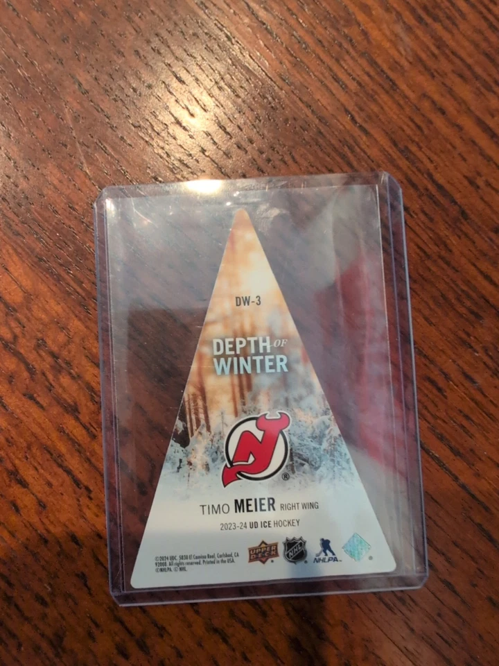 2023-24 Upper Deck ICE Timo Meier #DW-3 Depths of Winter New Jersey Devils - Image 2 of 2