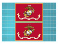 Marine Corps Flag x2 All Weather Vinyl Sticker/Decal Multiple Sizes Marines