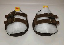 Build-A-Bear Workshop Girl Scouts Brown Suede Sandals Buckle Shoes Accessory BAB