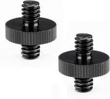 2 Pack Aluminum 1/4" Male to 1/4" Male Threaded Adapter for Camera Cage Mount