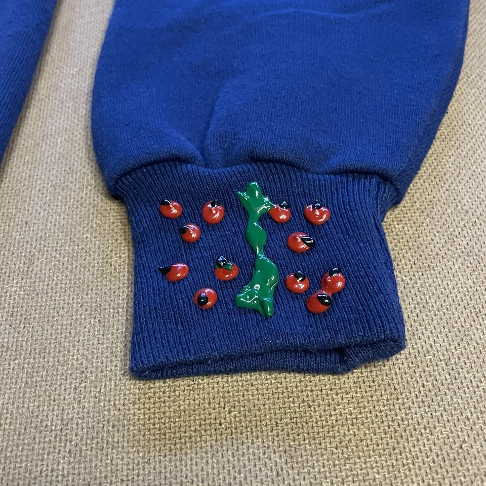 Vintage Lee Sturdy Sweats Sweater Womens Large Blue Teddy Bear Christmas 90s USA - Image 4 of 4